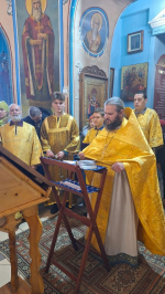 Освящение новописанной иконы священномученика Владимира Четверина