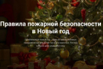 Памятка по пожарной безопасности в преддверии Новогодних и Рождественских праздников