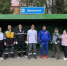 Волонтеры  покрасили остановки у школы №13 - Администрация города